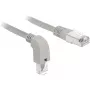 DeLOCK - Cabo de rede - RJ-45 (M) angulado para baixo para RJ-45 (M) - 50cm - S/FTP - CAT 6a - blindado, sem halogéneos - cinzento (85873)