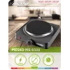 Placa de cozinha Mesko Home MS 6508 preta aparelho de mesa placa de cozinha 1 zona(s)