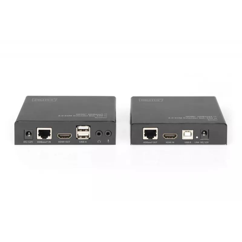 Digitus 4K HDMI HDBaseT™ 2.0 Conjunto extensor KVM, 100 m
