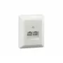 Rutenbeck UAE 8/8 (8/8) Ap rw - tomada de parede - CAT 3 - RJ-45 X 2 - branco puro, RAL 9010 (pack de 10)