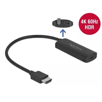 Adaptador ficha HDMI-A para conector fêmea USB Type-C DeLOCK 63251