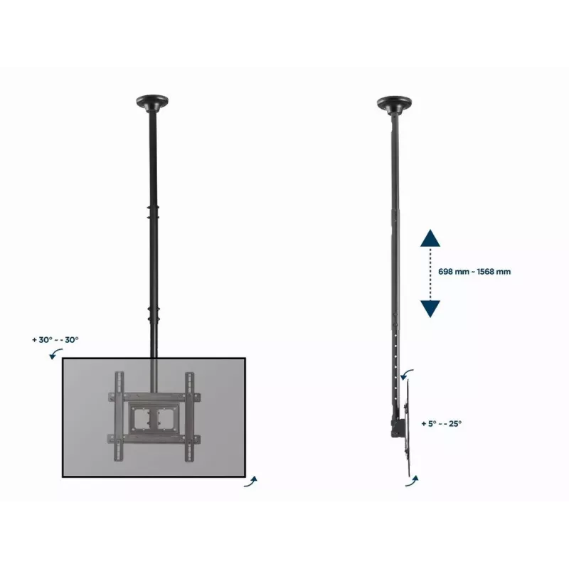 Gembird CM-70 pc(s)-01 Suporte de TV 177,8 cm (70) preto