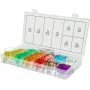 Conjunto de fusíveis automóveis ks tools 970.0730, 36 peças, fusíveis de lâmina plana 20–100 A