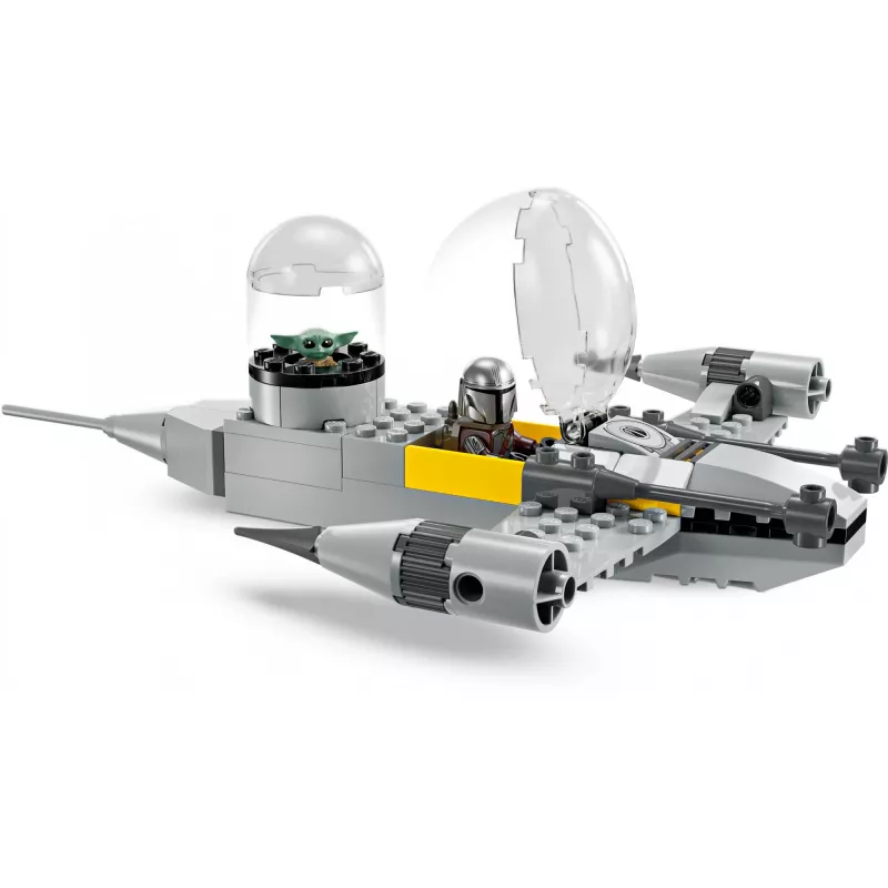 LEGO Star Wars Conjunto 75410 Modelo N-1 Starfighter com 92 peças, minifiguras Mando e Grogu