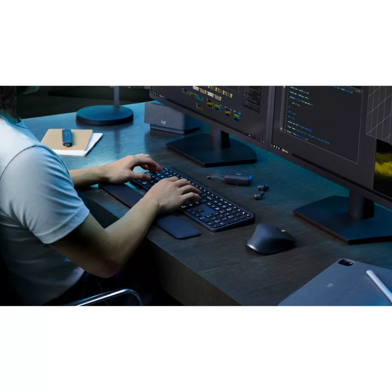 Logitech MX Keys S Combo teclado rato incluído escritório RF Wireless + Bluetooth QWERTZ suíço grafite