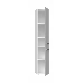 Armário de arrumação de casa de banho top e shop NEL II BIEL POŁ — de pé, 5 prateleiras, 310×300×1740 mm, branco