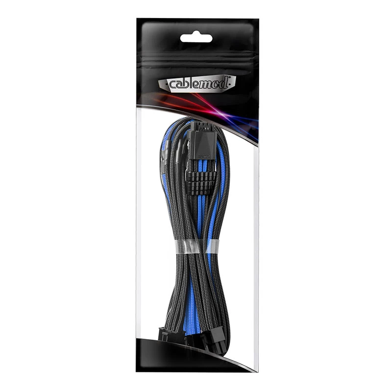 Kit de cabos para fonte de alimentação CableMod C-Series PRO ModMesh 12VHPWR StealthSense preto/azul com sleeve
