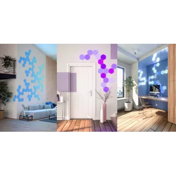 Nanoleaf HEXAGON SMARTER KIT painéis LED branco 7 unid.