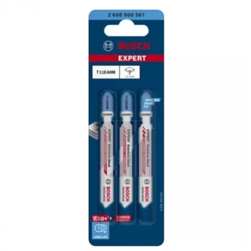 Bosch 2 608 900 561 lâmina de serra de vaivém/serra de sabre/serra recíproca lâmina de serra de vaivém Carbide 3 unid.