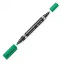 Marcador permanente Staedtler Lumocolor Duo ponta fina/redonda verde