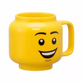Caneca de cerâmica Room Copenhagen LEGO Happy Boy Small Amarela 40460806 — caneca de cerâmica pequena, design LEGO