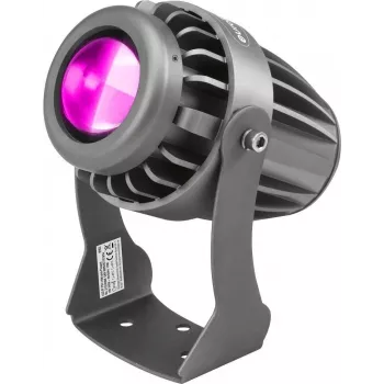 Pinspot LED EUROLITE PST-10W rosa projetor de 10W para iluminação de destaque