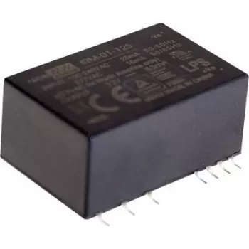 Conversor DC/DC MEAN WELL IRM-01-12S, 1 W, saída 12 V, entrada 85–305 V, RoHS