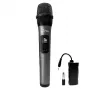Microfone de karaoke MEDIA-TECH MT398 sem fios, USB-C, a pilhas, alcance de 20 m, preto