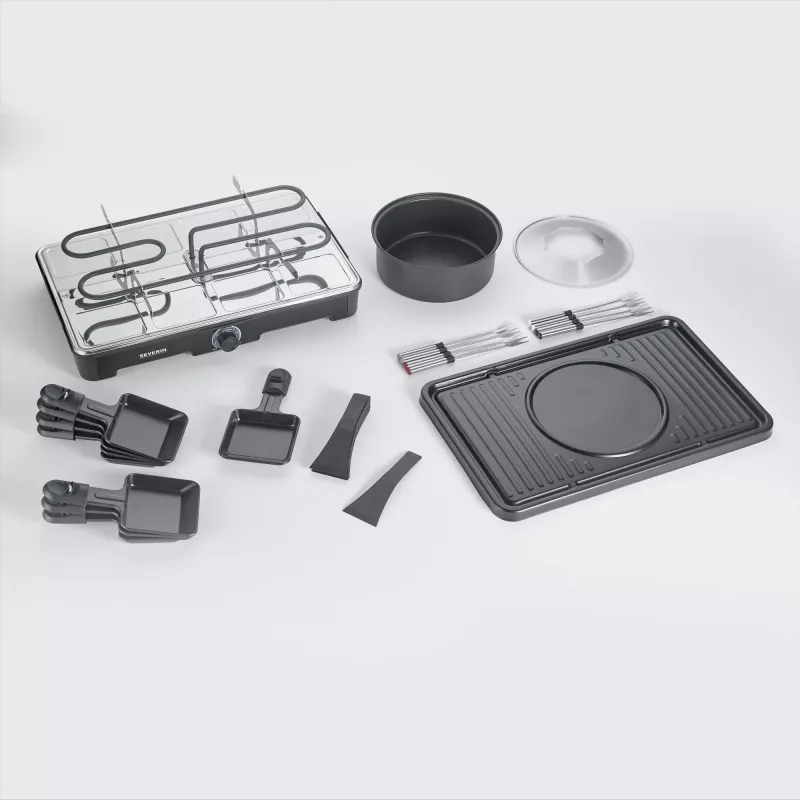 Grelhador de raclette Severin RG 2347 8 pessoas 1400 W preto