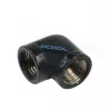 Conector em L Alphacool HF G1/4 fêmea para G1/4 fêmea - Deep preto (17042)