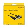 Cabo série DeLOCK 66282 preto 1,8 m RS-232 USB Type-A