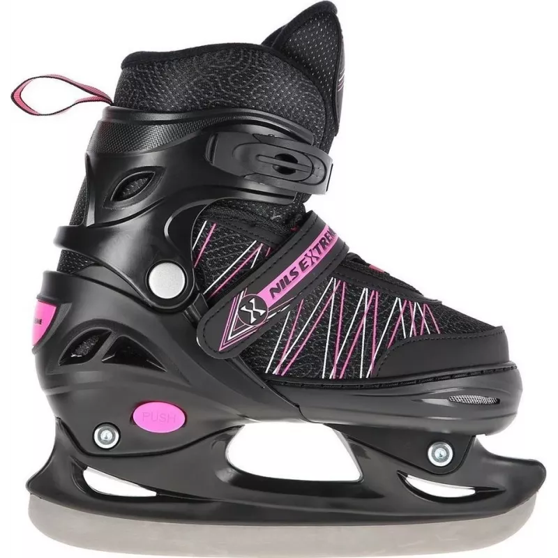Patins 2IN1 Nils Extreme NH11912 A PRETO/ROSA TAM. S (31-34) com patins de hóquei substituíveis