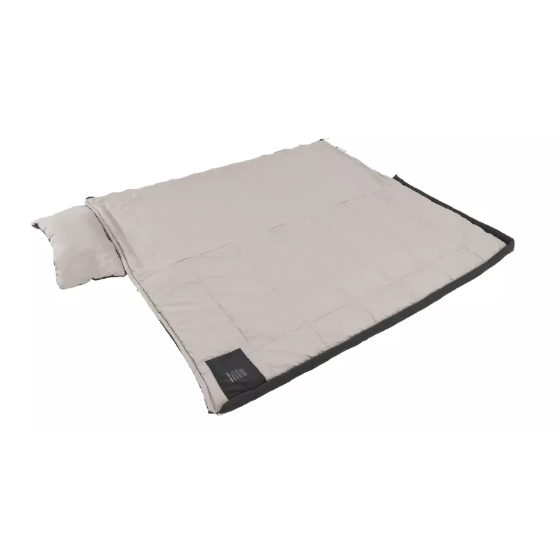 Saco de dormir Outwell Contour Prime adulto retangular 850×2200 mm poliéster cinzento-escuro