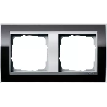 GIRA moldura 2 módulos Event Clear, Standard 55, System 55 preto 0212736
