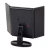 Extralink Espelho de maquilhagem, ampliador, preto, dobrável, com iluminação de fundo, com base