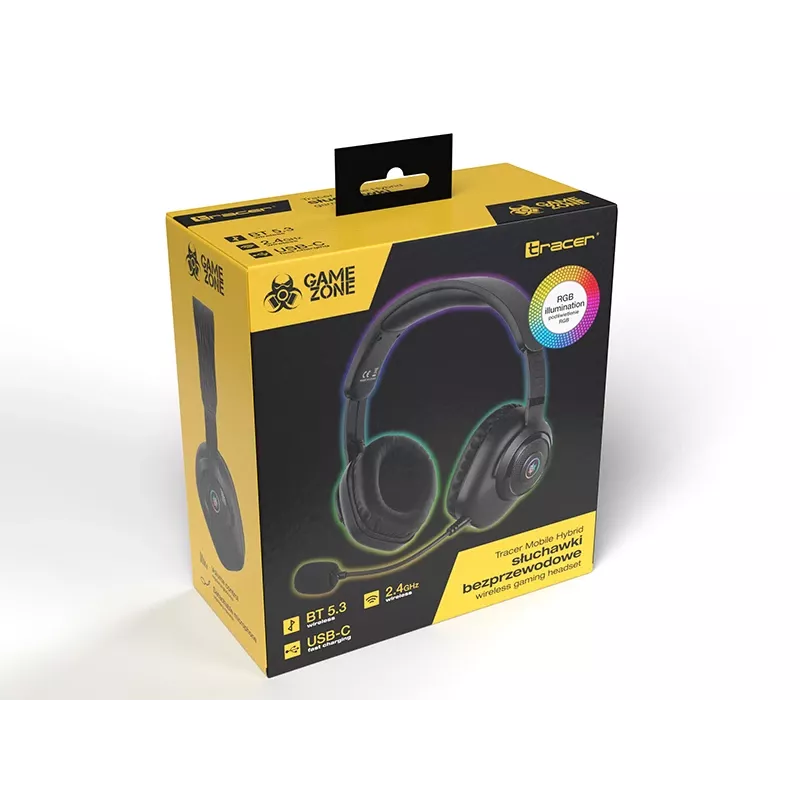 Auscultadores Tracer GAMEZONE Mobile Hybrid BT+2.4G Preto