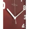 NeXtime Relógio 3053ro Dash Red, Ø35 cm, parede, vermelho/prateado