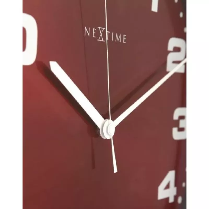 NeXtime Relógio 3053ro Dash Red, Ø35 cm, parede, vermelho/prateado