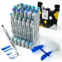 Marcadores de dupla ponta Arrtx LC302529, 24 cores (conjunto de tons de azul)