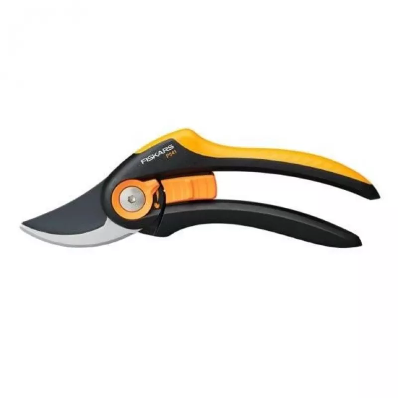 Tesoura de jardim de bypass Fiskars Plus SmartFit P541 preta, laranja