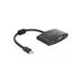 Adaptador de cabo de vídeo DeLOCK 65553 Mini DisplayPort HDMI VGA 0,18 m