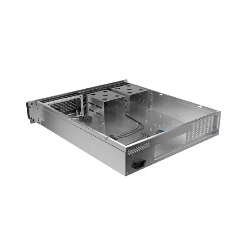 Caixa rack Lanberg SC01-5202-12B 2U preta 3 ventoinhas HDD+SSD