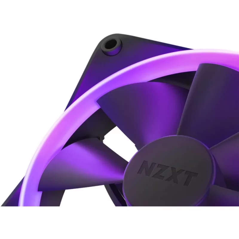 NZXT F120 RGB 120mm ARGB ventoinha para caixa pack de três - preto