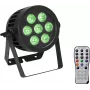 Luz PAR LED EUROLITE 7x8W QCL Spot — LEDs RGBW 7x8W, projetor compacto para palco/estúdio