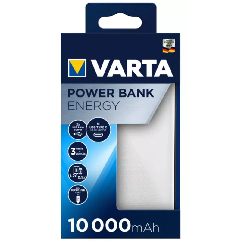 Carregador portátil Varta Energy 10000, 10000 mAh