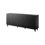 Cómoda Cama Meble ETNA 2000×420×820 mm, preto mate, aglomerado