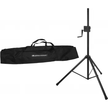 Conjunto de suporte para altifalante Omnitronic STS-1 regulável em altura com bolsa de transporte