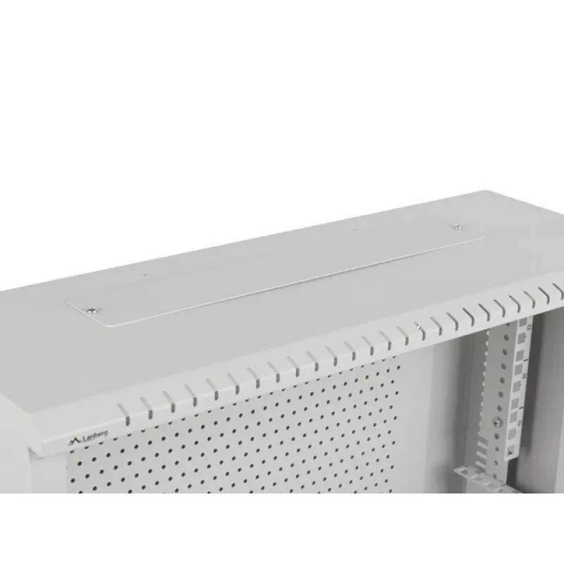 Armário rack 19 polegadas Lanberg 4U+3U 540x200mm, perfil baixo, montagem na parede, cinzento