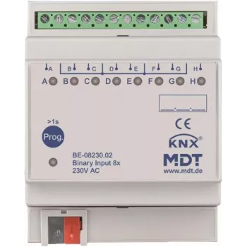 Entrada binária MDT BE-08230.02 8 vias 4TE REG 230VAC (BE-08230.02)