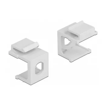 Delock - Módulo de entrada (vazio) - branco - 1 porta (pack de 4) (86819)