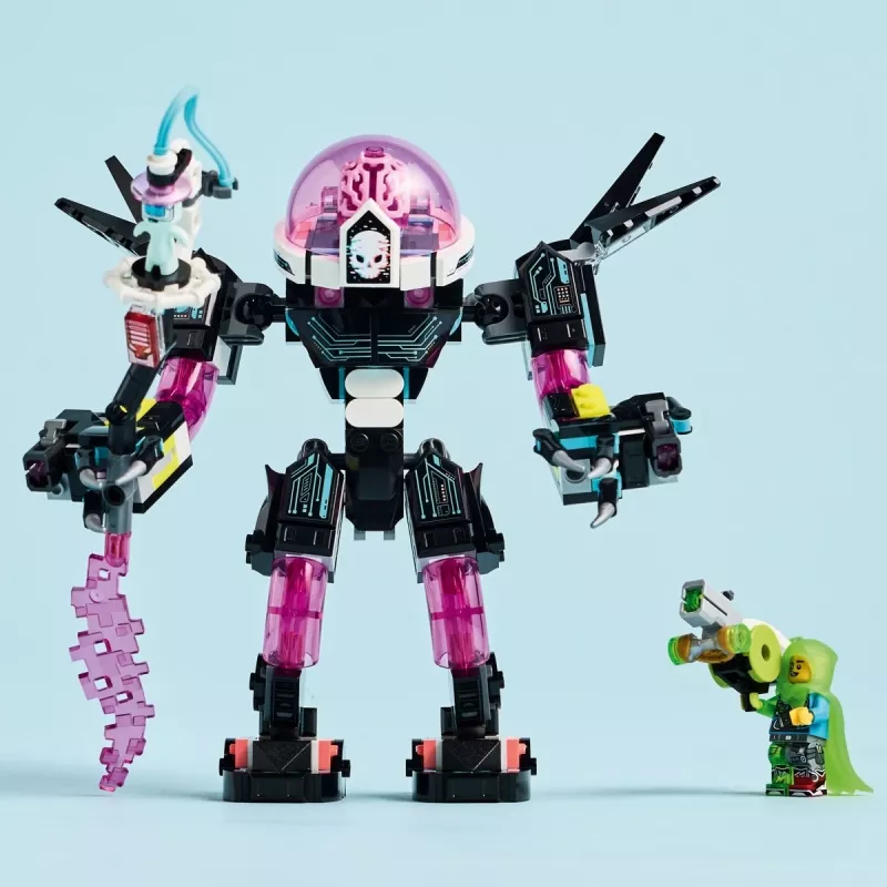 Brinquedo de construção LEGO 71495 Mateo vs. Mech Cyberbrain – conjunto de brincar com minifiguras e mech para construir