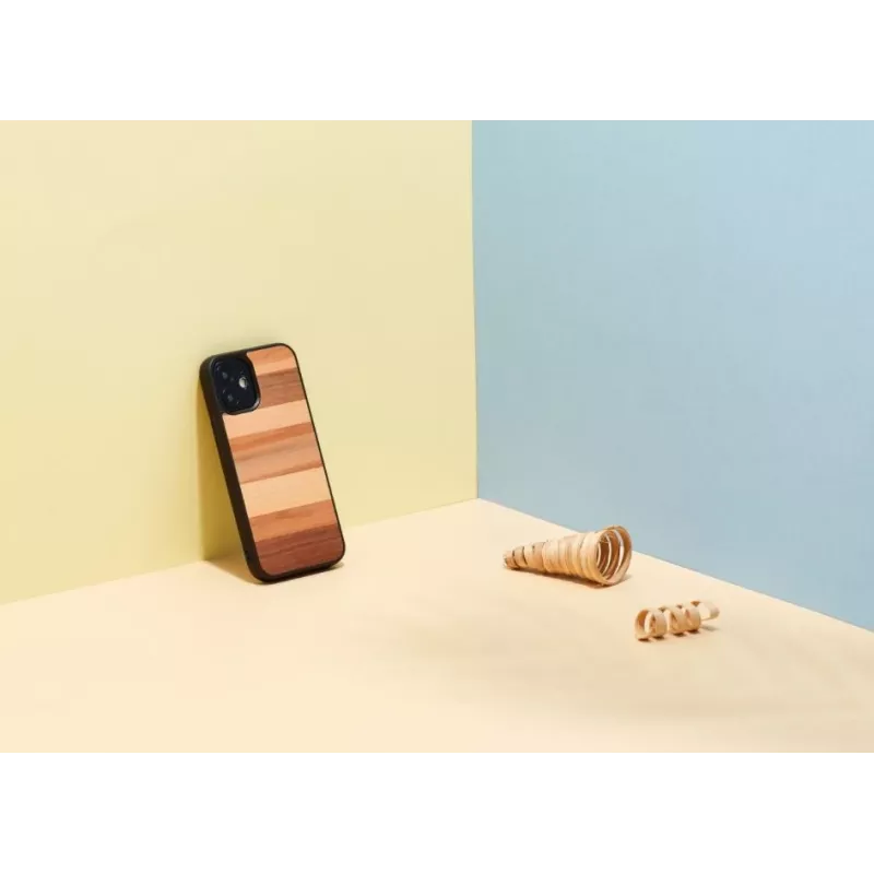 Capa de proteção para smartphone Man and Wood para iPhone 12 mini – preto