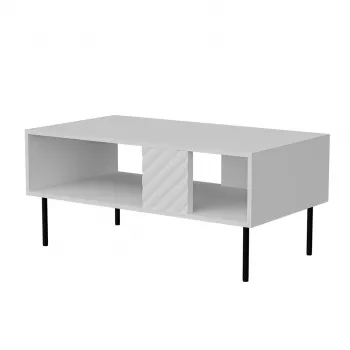 Mesa de centro Cama Meble LUCCA 100 x 55 x 46 cm, retangular branca