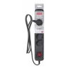 Régua de tomadas preta com cabo Activejet ACJ COMBO 5G/5M/BEZP. AUTO/CZ