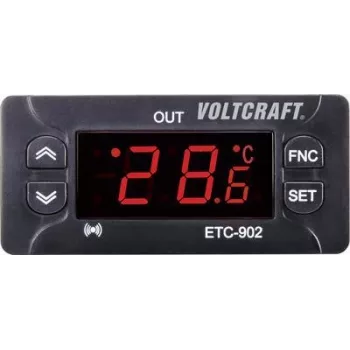 Termostato Voltcraft ETC-902, entrada NTC/PTC, intervalo -30 a 50 °C, saída de relé 10 A