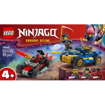 Blocos Ninjago 71840 Duelo de Corrida Rogue vs. Drix