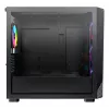 Caixa de PC Micro Tower Montech X5M (B) – Micro-ATX/Mini-ITX, 3x120mm à frente, 1x120mm atrás, suporta fontes de alimentação ATX, 2x3,5 polegadas + 4x2,5 polegadas, preto