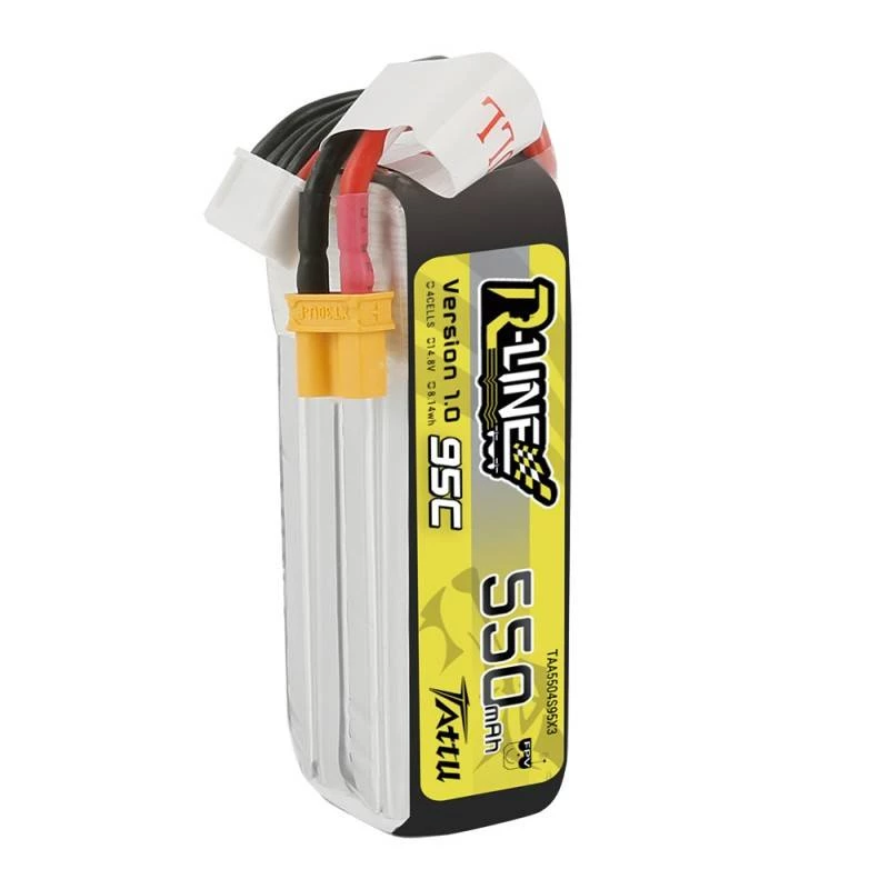 Bateria Tattu R-Line 550mAh 14,8V 95C 4S1P — pack LiPo para modelos RC