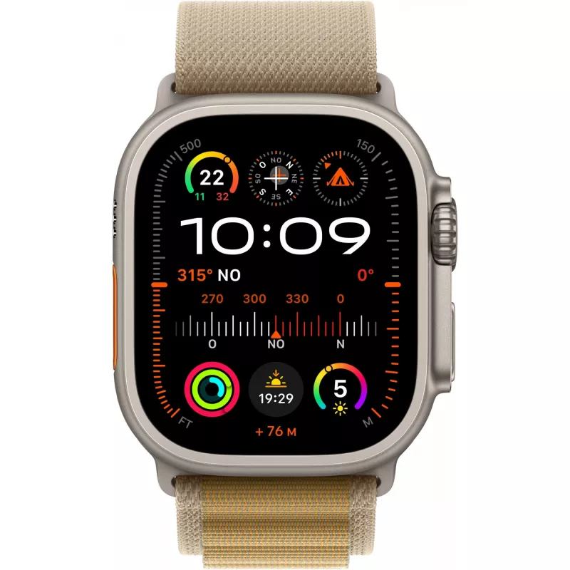 APPLE Watch Ultra 2 GPS + Cellular 49mm Caixa de titânio natural com bracelete Alpine Tan - Large