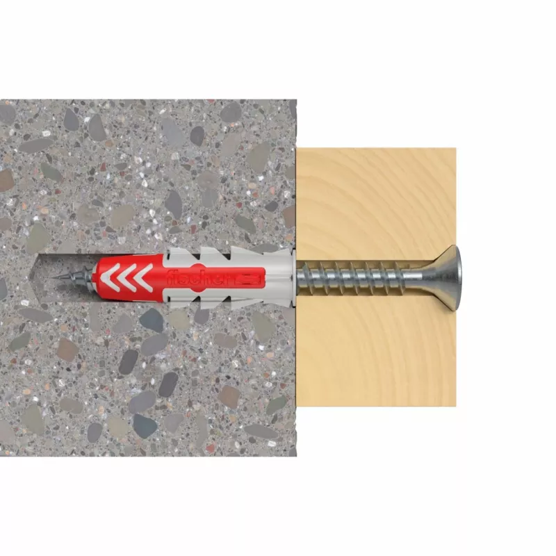 fischer bucha DUOPOWER 8x40 BigBox cinzento-claro/vermelho 450 unid. reutilizável (570549)